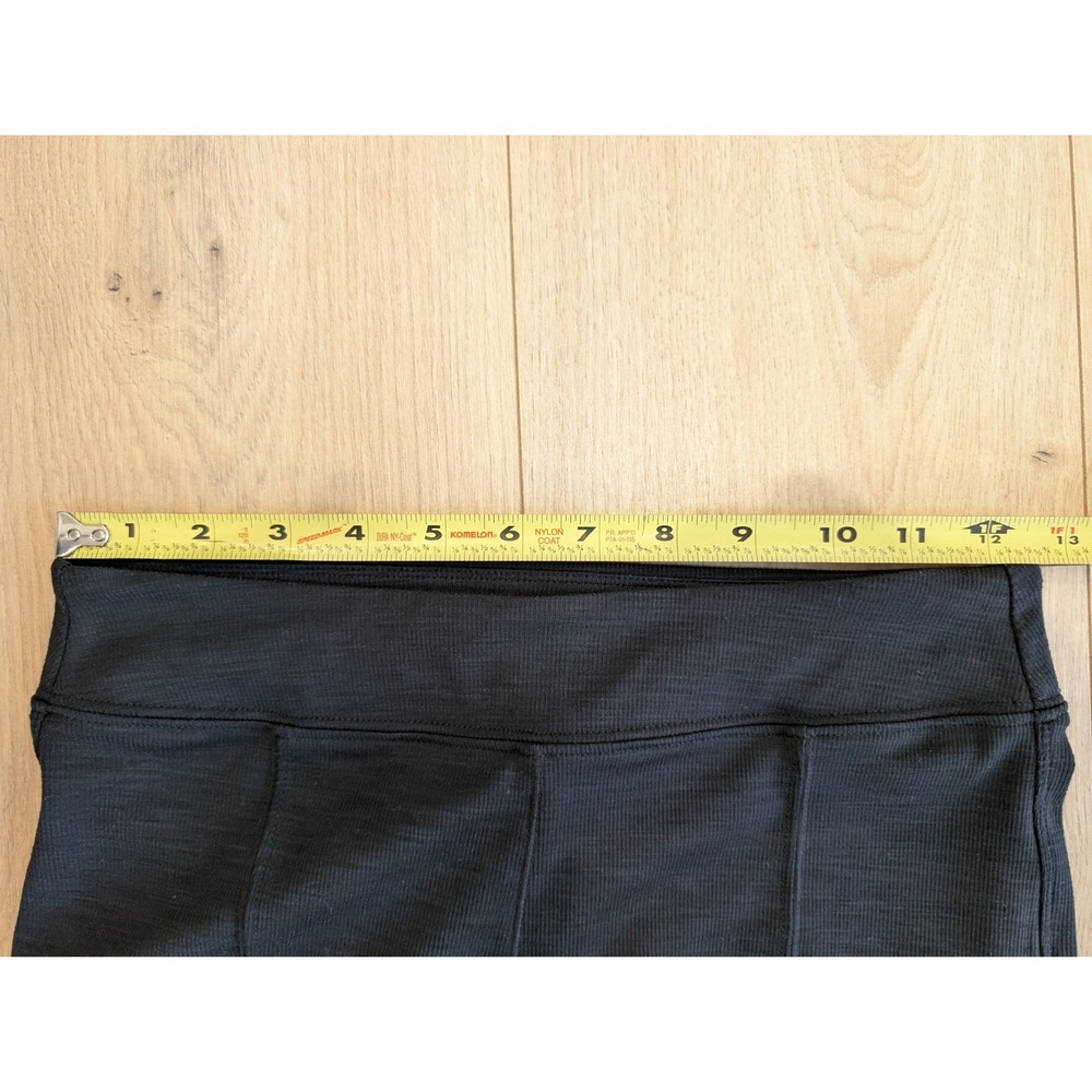 Vuori Performance Rib Flare Pants Black High Rise Slit Hem Women Small VW4042 - Picture 4 of 8